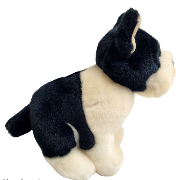VINTAGE Russ Berrie French Bulldog Puppy 8" GRACIE Black White Plush Stuffed Toy - Picture 2 of 7